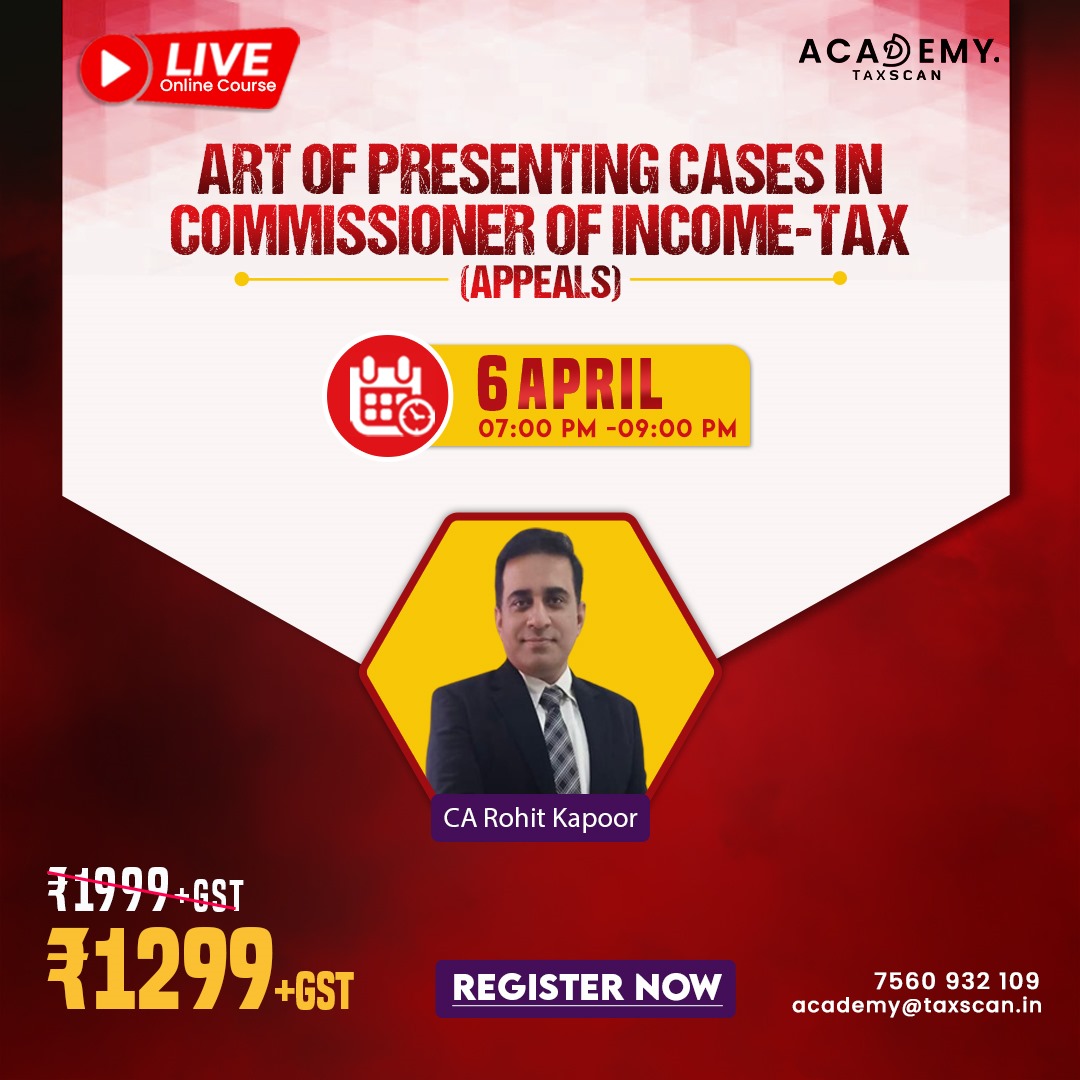 🟢Art of Presenting Cases in Commissioner of Income-Tax (Appeals)

Register Now: rzp.io/l/F8SAqYy

#incometax #imcometaxappeals #CITappeals #tax #incometaxact1961 #LiveSession #VirtualLearningPortal #certificateprograms #OnlineComputerCertificate #GoogleCourses #Courses