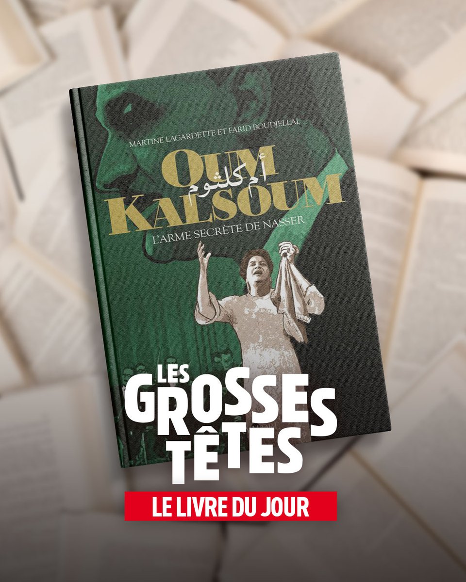 🎙️📚🧐 Découvrez le livre du jour dans 'Les Grosses Têtes' Il s'agit de la bande dessinée 'Oum Kalsoum' de Farid Boudjellal publié aux éditions Oxymore