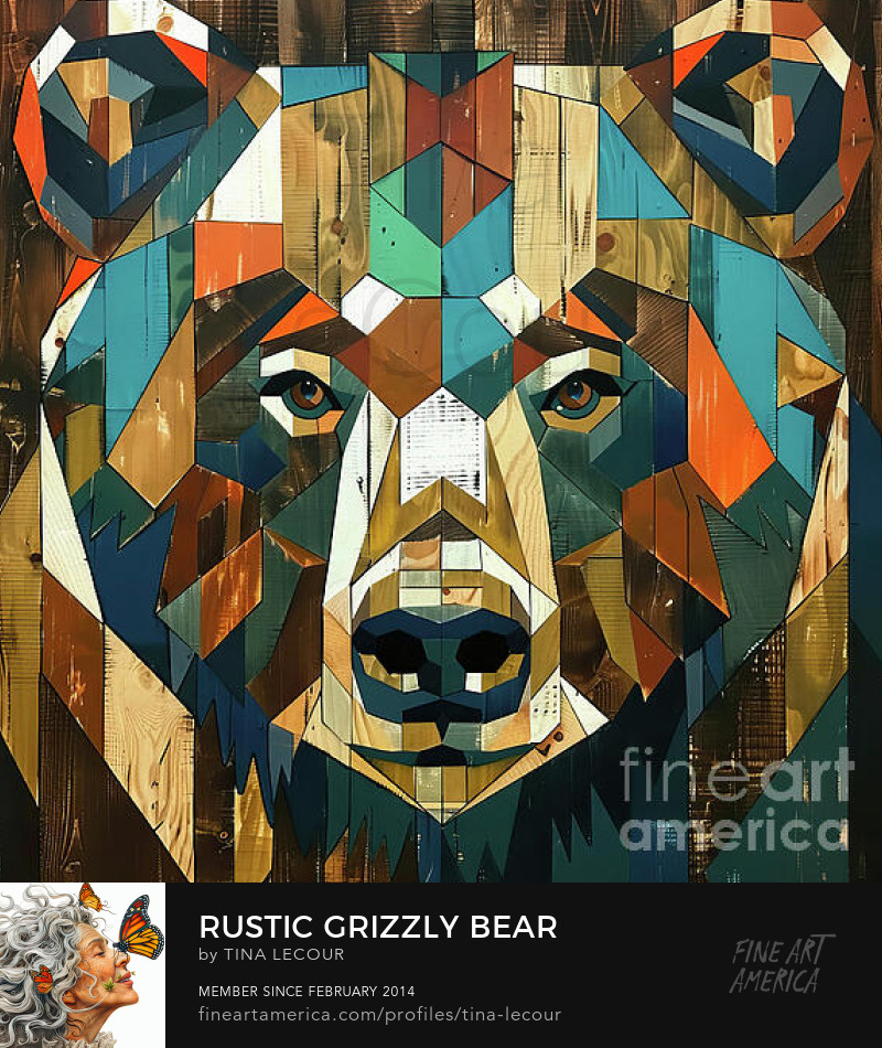 Rustic Grizzly Bear...Can be purchased here..tina-lecour.pixels.com/featured/rusti… #Bears #Animalslover #animal #animalkingdom #wallartforsale #homedecor #homedecoration #interiordecor #interiordesigner #InteriorDesignMasters #giftideas #giftsforhim #giftidea #greetingcards #gifts #GIFTNIFTY