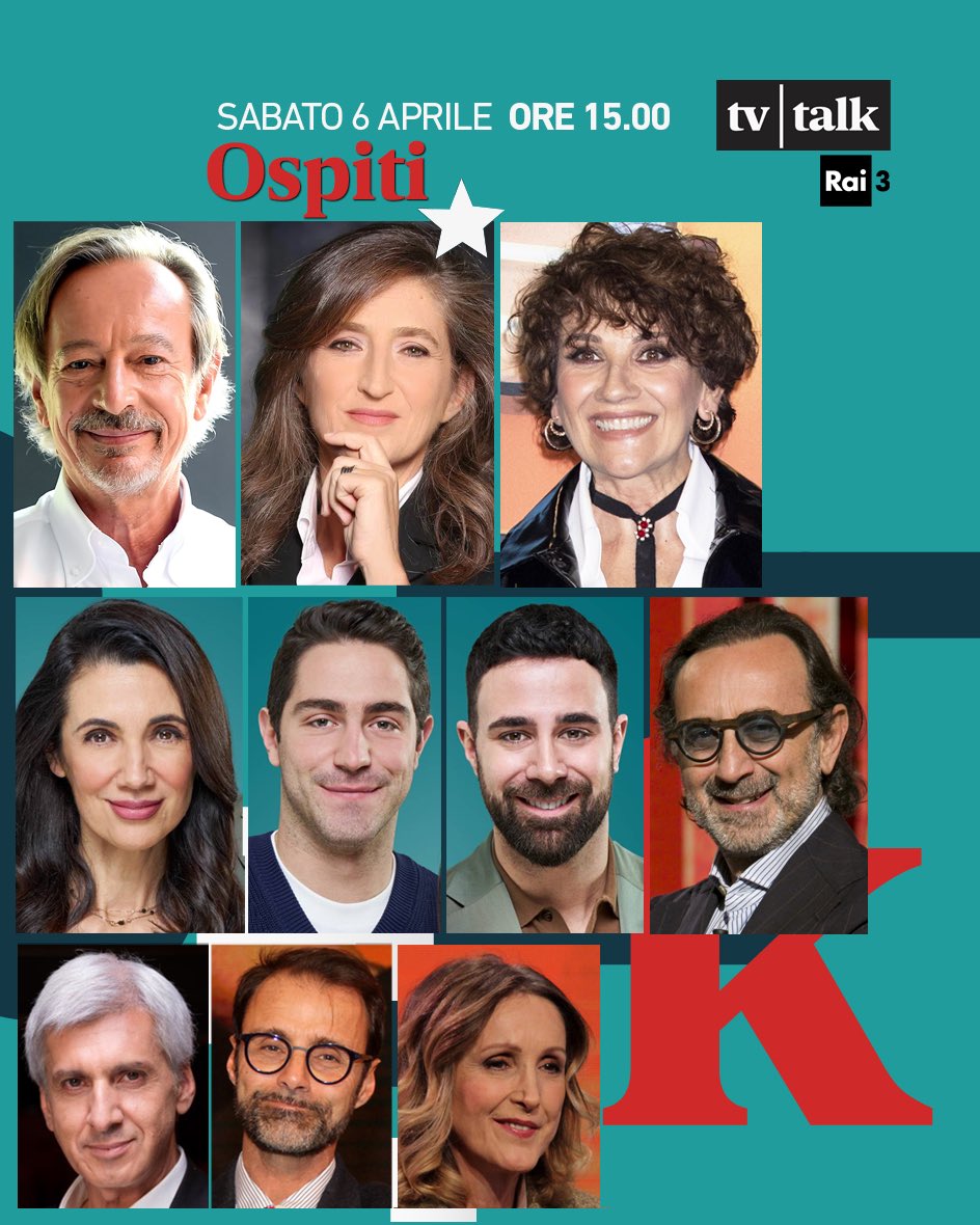 Sabato #TvTalk ore 15.00 su Rai3! Si parla di #presadiretta, #cortesiepergliospiti, #LOL4 e molto altro. Con Riccardo Iacona, Sabrina Giannini, Lucia Ocone, Csaba dalla Zorza, Tommaso Zorzi, Roberto Valbuzzi, Giovanni Esposito, Riccardo Bocca, Francesco Specchia e Maria Volpe.