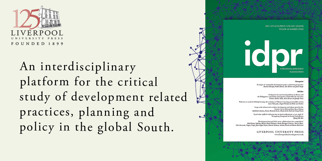 Liverpool University Press (@livunipress) on Twitter photo New in International Development Planning Review: <a href="/Daanibhai/">Daanish Mustafa 🇵🇸 دانش مُصطفیٰ</a> on gender equality and responsible consumption and production, the two Sustainable Development Goals (SDGs) that could be the key to achieving some success in realising the SDGs: bit.ly/IDPR-Vol-46-2 <a href="/kclgeography/">King's Geography</a> New in International Development Planning Review: <a href="/Daanibhai/">Daanish Mustafa 🇵🇸 دانش مُصطفیٰ</a> on gender equality and responsible consumption and production, the two Sustainable Development Goals (SDGs) that could be the key to achieving some success in realising the SDGs: bit.ly/IDPR-Vol-46-2 <a href="/kclgeography/">King's Geography</a>