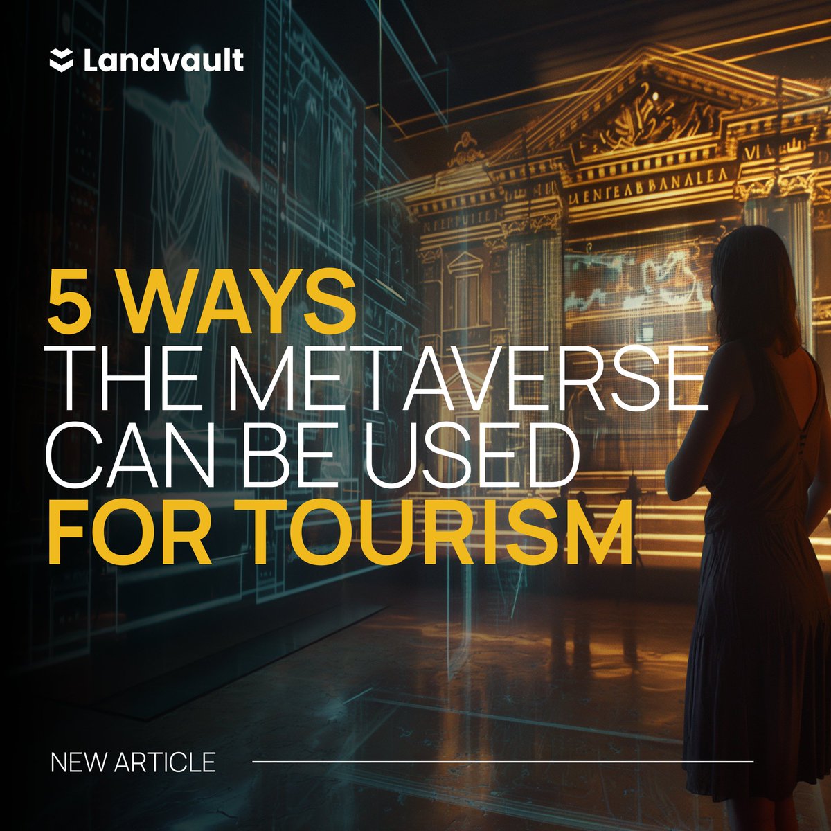 Virtual tourism is on track to reach $24.1 billion by 2027, as per @StatistaCharts. 🌴 Whether it's virtual tours or destination marketing, the traditional tourism sector is undergoing a massive change thanks to metaverse technology. 📖 landvault.io/blog/5-ways-th…