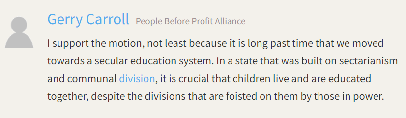 NatSecSoc's tweet image. Great to see @GerryCarrollPBP supporting #SecularEducation 👍 theyworkforyou.com/ni/?id=2024-03… Secular education is crucial for community cohesion throughout the UK, not just Northern Ireland.