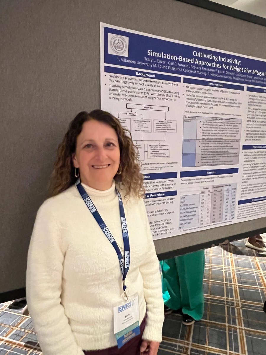 More from the first day of @ENRS_Science: @BetteMRN of @VUNursing shared her team's novel work on simulation based approaches to mitigate weight bias. Fascinating stuff! #ENRS2024