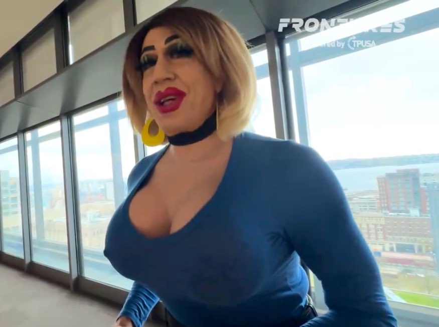 This 70 year old transgender male who works as a public defender and lawyer just appeared in a Seattle court exposing his nipples and wearing gigantic fake breasts. Is this appropriate for the courtroom? Image and Source: @choeshow