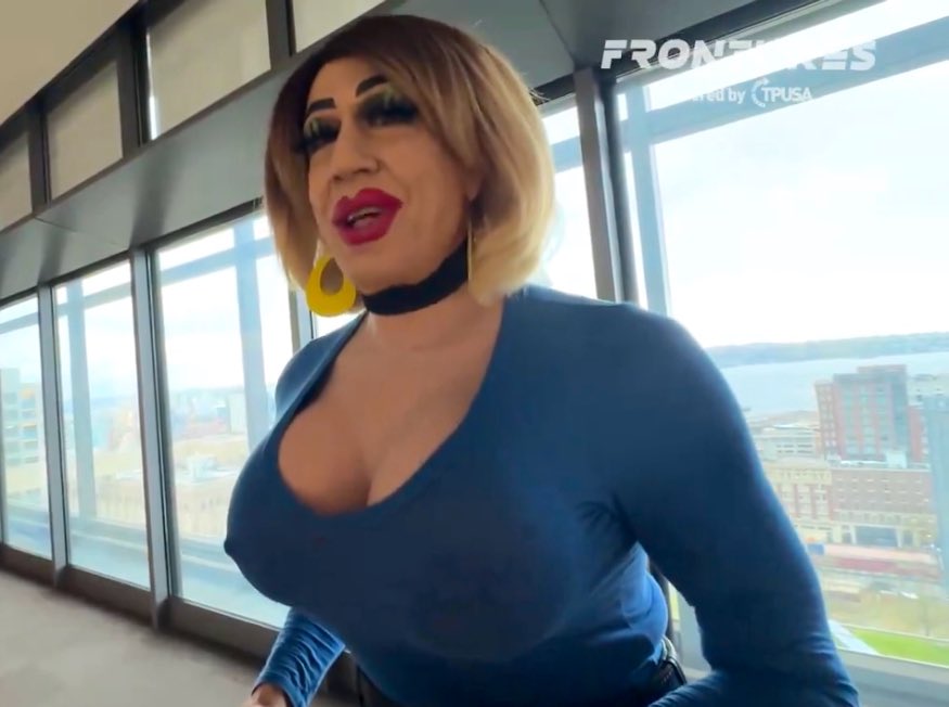 OliLondonTV's tweet photo. This 70 year old transgender male who works as a public defender and lawyer just appeared in a Seattle court exposing his nipples and wearing gigantic fake breasts. 

Is this appropriate for the courtroom? 

Image and Source: @choeshow https://t.co/I9UvBMRArP