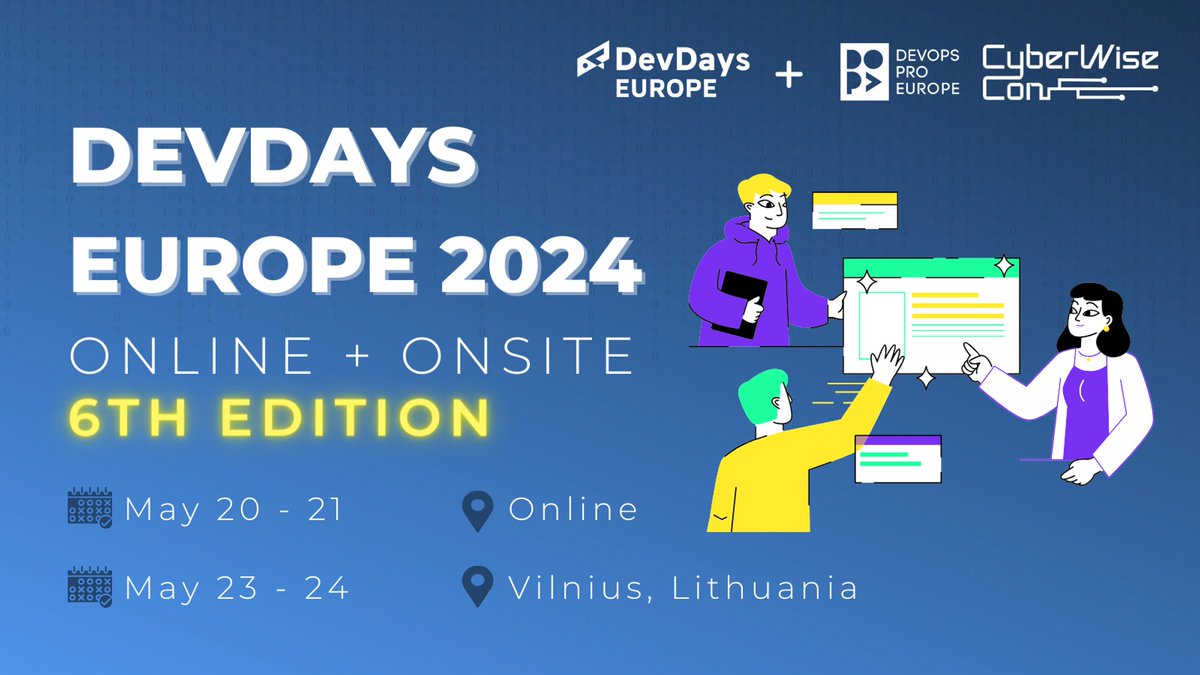 🎉 Great News! The @DevDaysEurope conference is back in 2024. 💣 🎁 Get a 5% discount by purchasing a ticket with the code 'angular.love5%'. DevDays Europe is a software development conference bringing together internationally recognized speakers and developers to encourage