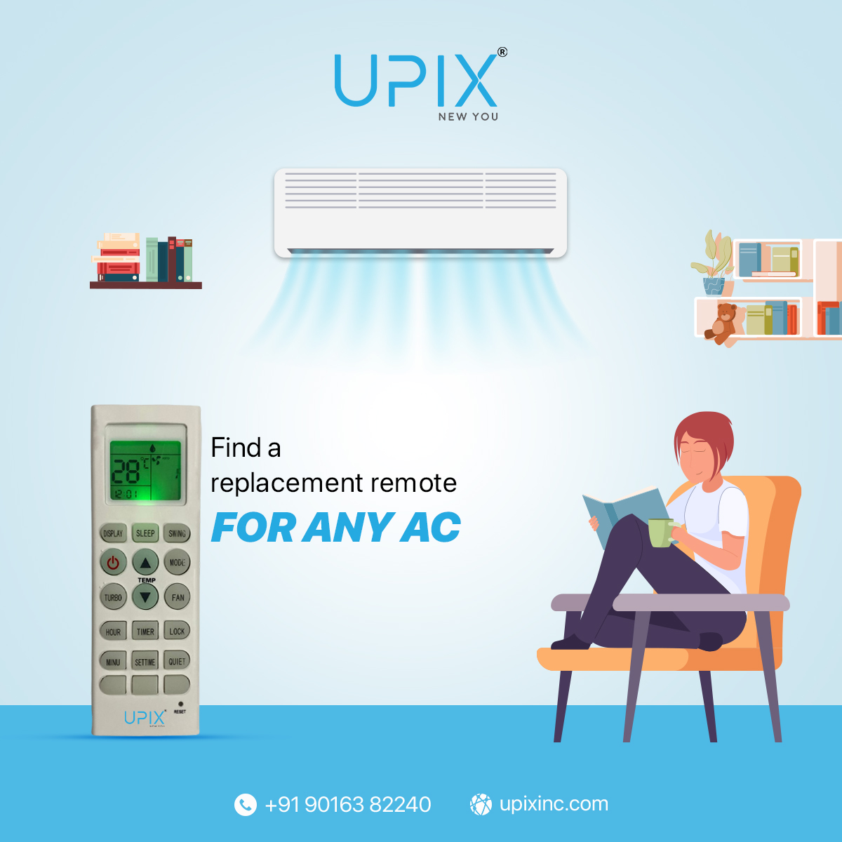 No more struggling with manual controls! Discover the convenience of a replacement remote for your AC and enjoy effortless air conditioning.
.
To know more, visit- upixinc.com or WhatsApp Now wa.me/919016382240
.
#upixinc #ACRemote #ComfortControl #tvremote