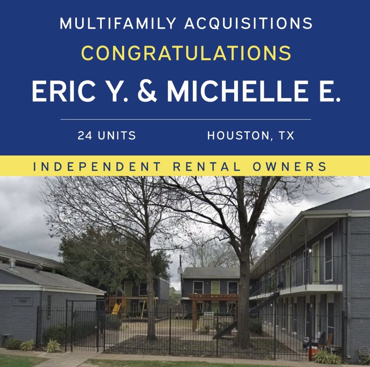 luinc: 🎉 Congratulations Eric Y. & Michelle E. on your recent Multifamily Acquisition as IRO 👏

#multifamilyinvesting #multifamilyrealestate #lifestylesunlimited #passiveincome #realestateinvesting #retireearly #investinginrealestate #investing