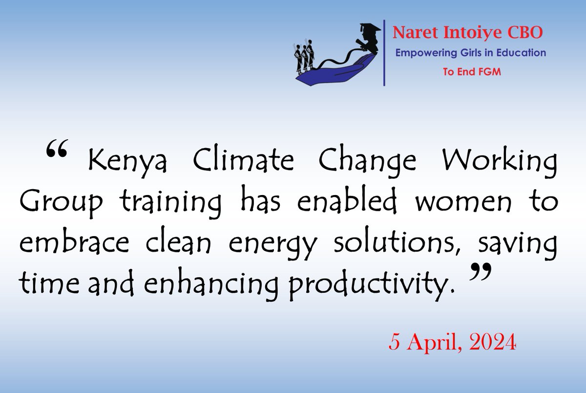 Together with @KCCWG continued livelihood threats posed by climate change will be tackled through Education and Awareness Campaigns.