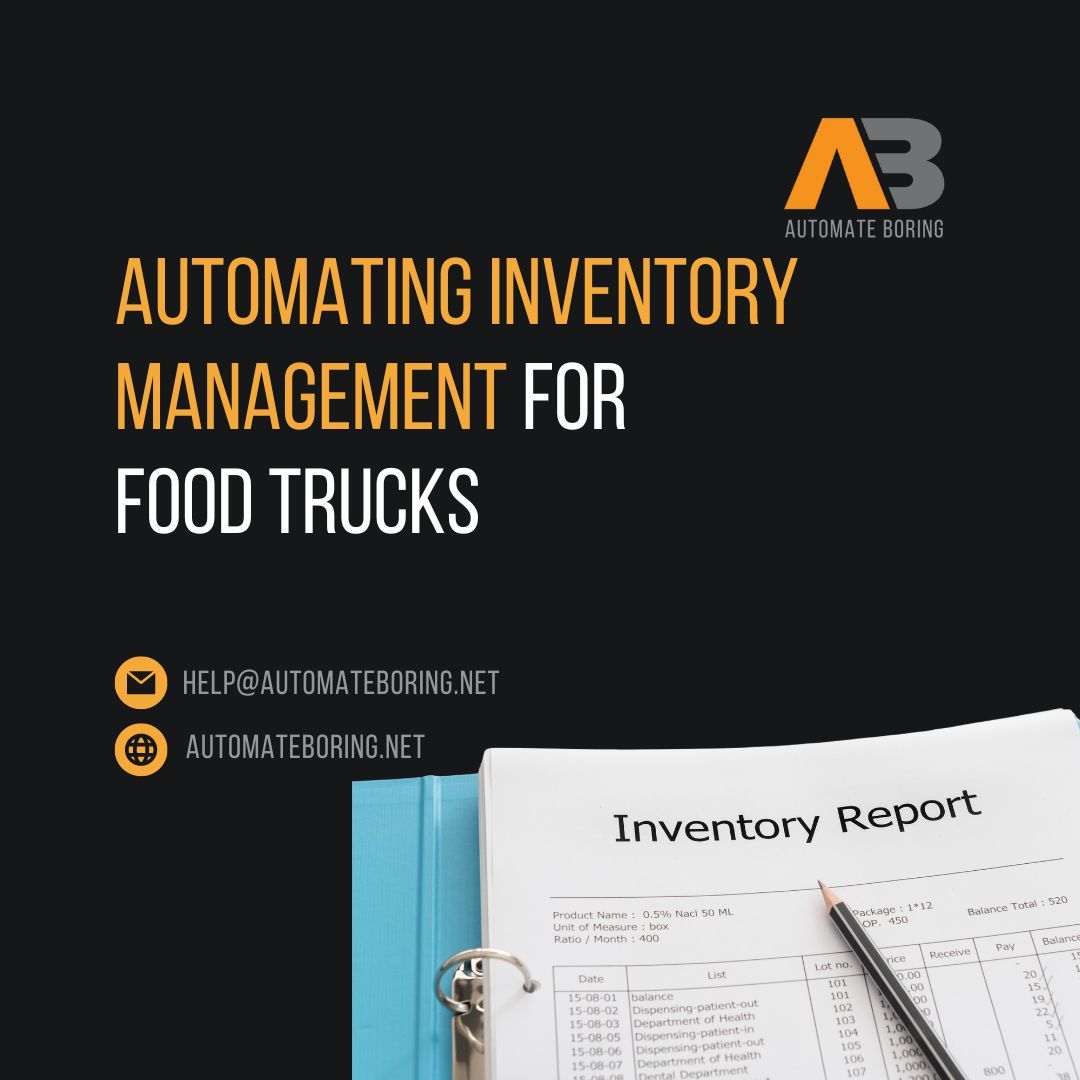 Efficient inventory management is key to success in the fast-paced world of food trucks. Discover how AI automation can transform your inventory management and take your food truck business to new heights. Read our latest article now at buff.ly/49xqxMF