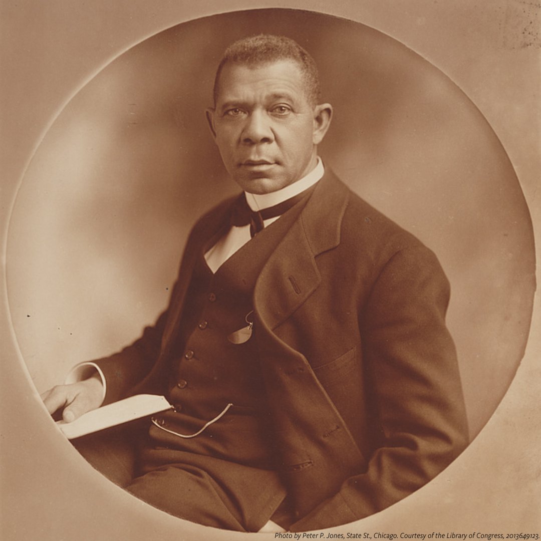 Booker T. Washington was born #OnThisDay in 1856 in Franklin County, Virginia. Washington completed his studies and worked at Hampton Institute until May 1881, when he was asked to lead the newly formed Tuskegee Institute in Alabama. Learn more: s.si.edu/3dmfnCh