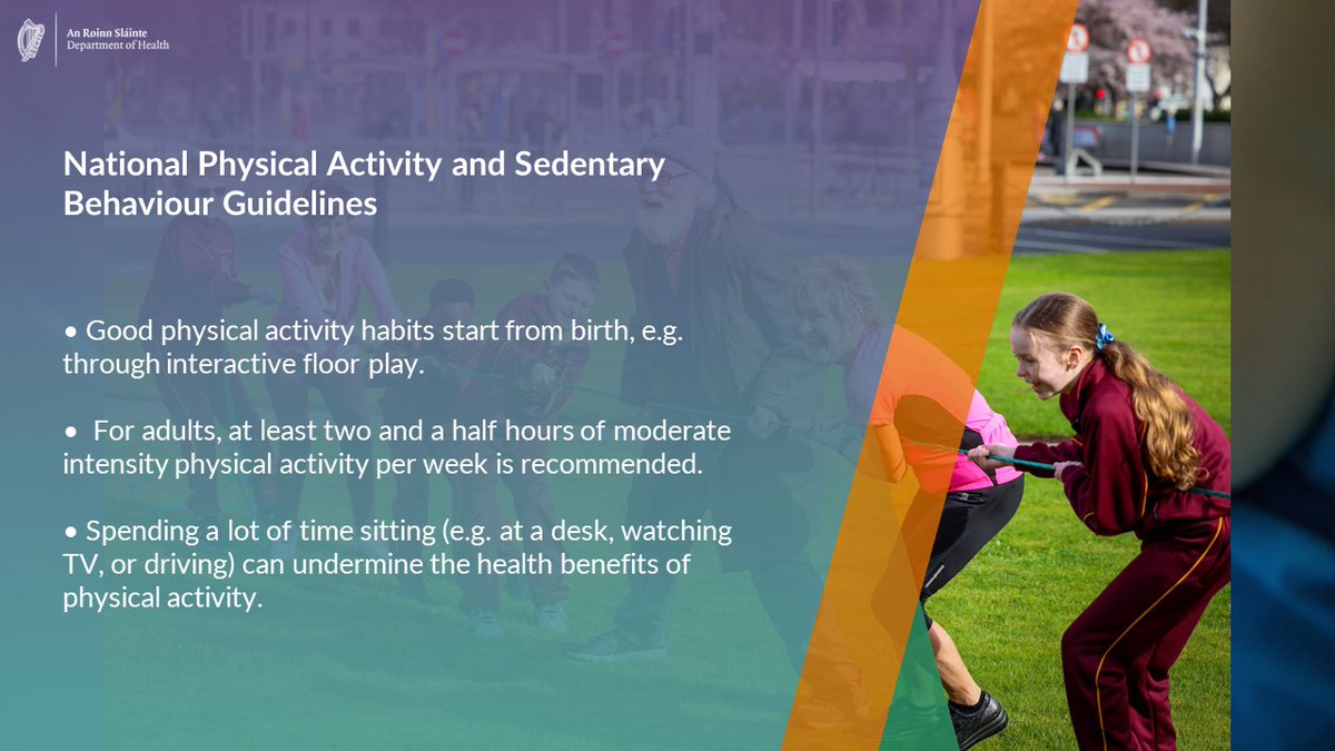 Incorporating physical activity into daily life is important from an early age. Together with @hselive we recently published new National Physical Activity and Sedentary Behaviour guidelines with recommendations for each age group. bit.ly/3Tx3sEj #EveryMoveCounts