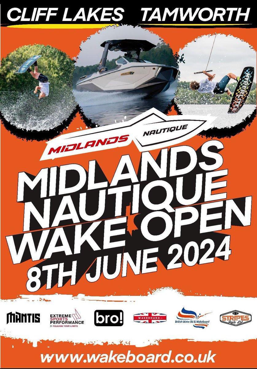 Get Saturday 8 June 2024 in your diary for the Midlands Nautique Wake Open at Cliff Lakes! This is a one day wakeboarding competition behind the Nautique G23 Paragon. It’s the first UK ranking competition of the season. Optional practice is on Friday 7 June
@midlandsnautique