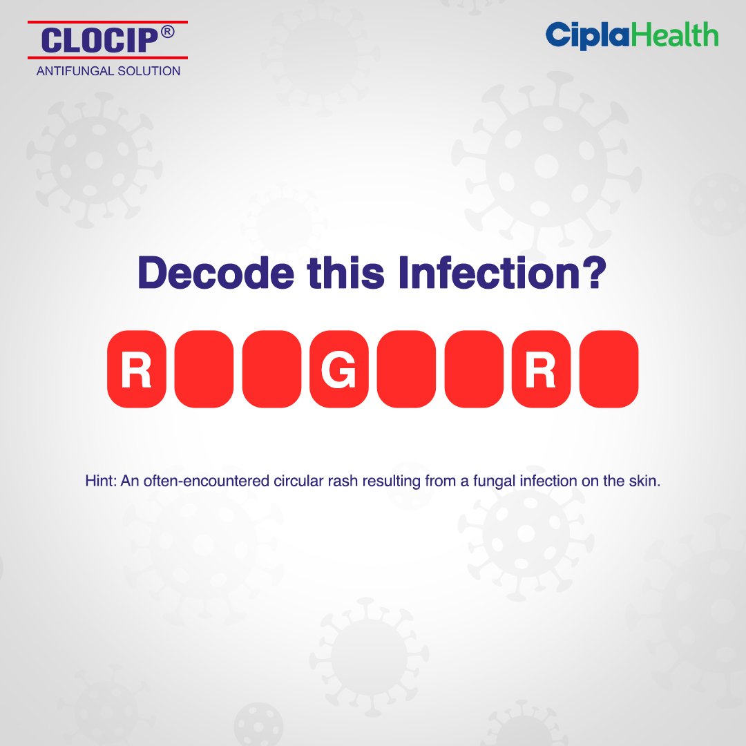 Unlike a friendship bracelet, this ring requires treatment, not sharing. Can you guess this fungal infection?

To know more visit-  clocip.com

#Khujli #JockItch #AthletesFoot #Rashes #Clocip #ClocipPowder #AntifungalPowder #CiplaHealth