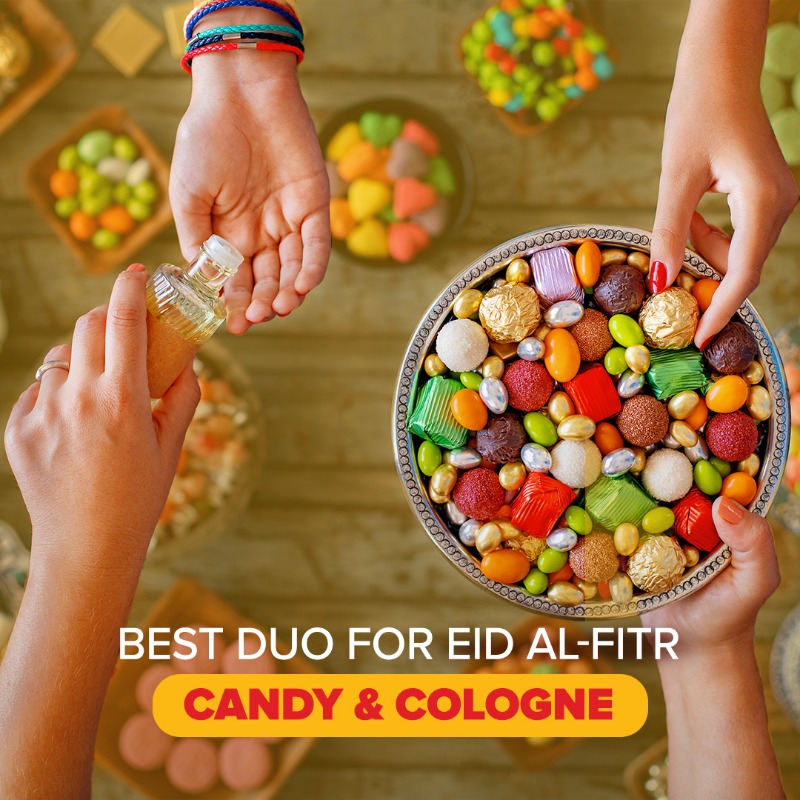 Our candies and lemon colognes are ready. 🍬 Happy Eid Al-Fitr! May you have a wonderful time with your loved ones! 💛