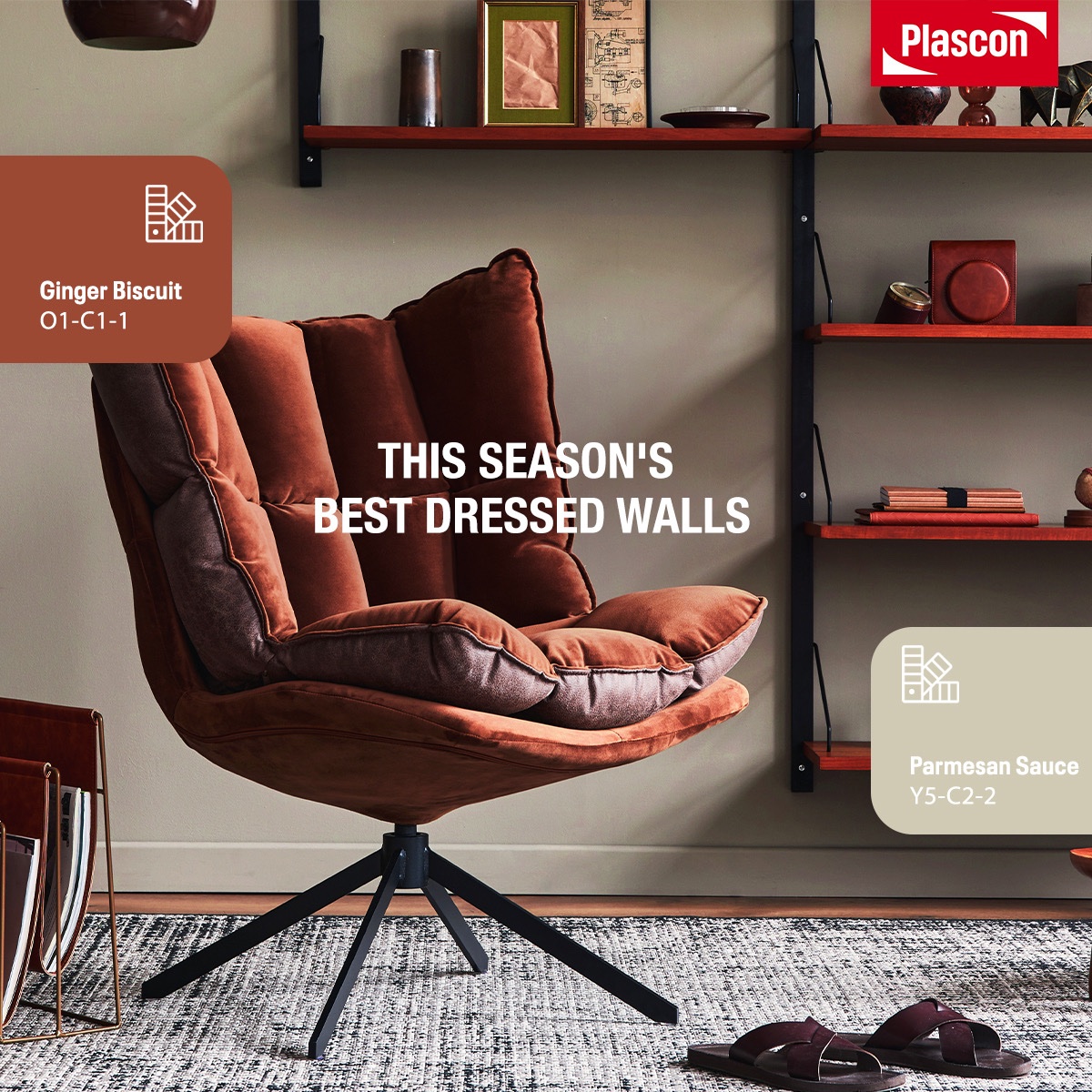Let your walls wear this season’s best! 🎨 Ginger Biscuit’s (O1-C1-1) rich earthiness, paired with the subtle elegance of Parmesan Sauce (Y5-C2-2) and the fresh touch of Green Fog - it’s style in every shade.

#AutumnHues #TogetherWeveGotThis #PlasconSA #PaintingTips #DIY