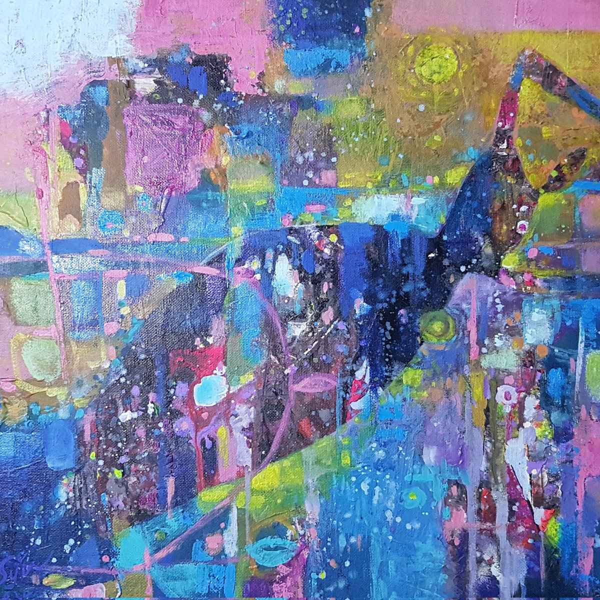 "miss the sea"
มีเงาไม้เอาไว้ให้พักพิง.....
40x40 cm. Acrylic on canvas
#JinartStudio #Abstract