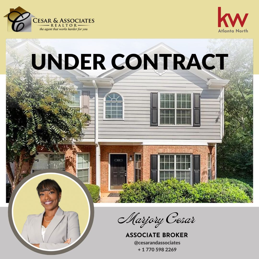 𝐔𝐧𝐝𝐞𝐫 𝐂𝐨𝐧𝐭𝐫𝐚𝐜𝐭 🏡
Thinking of buying or selling a home?
Call me today
Marjory Cesar | Associate Broker
📲 770 598 2269
#justsold #homeowner #realtor #atlantarealtor #kw #atlantahomes #atlantabroker #atlantarealtors #atlantarealtor #cesarandassociates #marjorycesar