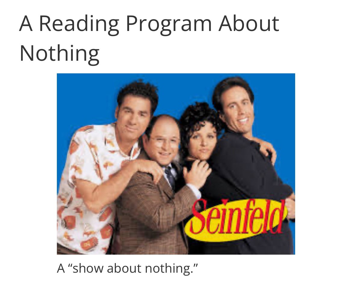 FaithBorkowsky's tweet image. Fun Friday‼️
#tgif #spoof #funfriday
I wrote this spoof almost five years ago!! 
I think it’s time to bring it back…

Seinfeld reimagined 🙃

highfiveliteracy.com/2019/12/16/a-r…