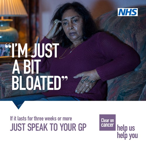 👀Bloating is normal for many people, but if it's lasting for more than three weeks, it could be a warning sign.

💙Speak to your doctor, put your mind at rest.  

#CancerAwareness #ClearOnCancer