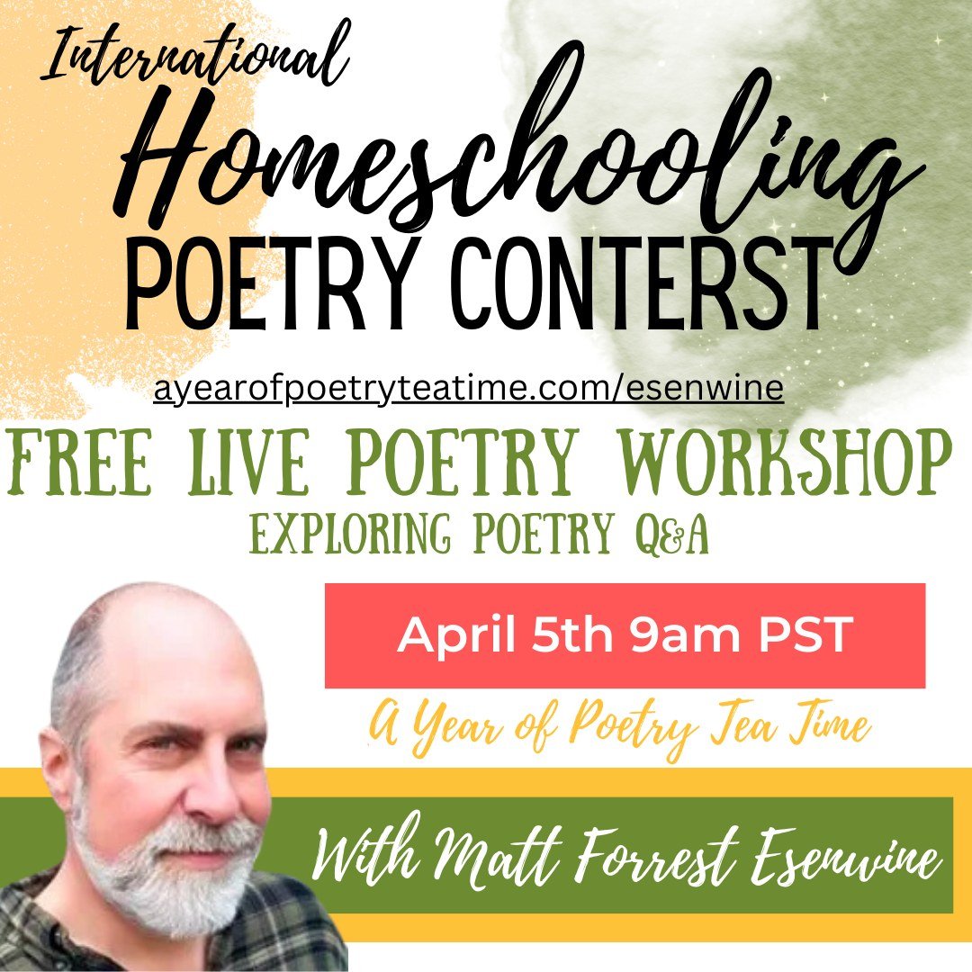 Ehrmergerd, it's a Conterst! 😅 Homeschooling parents, I hope you'll join me today, at 9am ET/12pm PT! #Parenting #Poetry #Education #HomeSchool