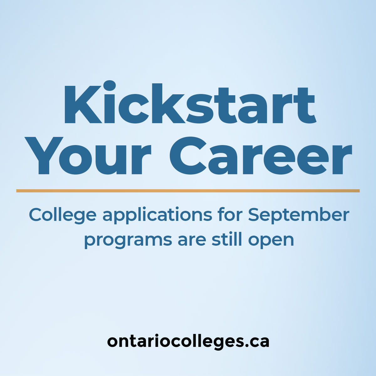 It's time to kickstart your #career💼👷‍♂️🏪 by applying for a #college program starting in September 2024! There are hundreds of opportunities to explore at Ontario's colleges, so don't hesitate! Learn about the possibilities at #ontariocolleges.ca - link in bio. #September2024