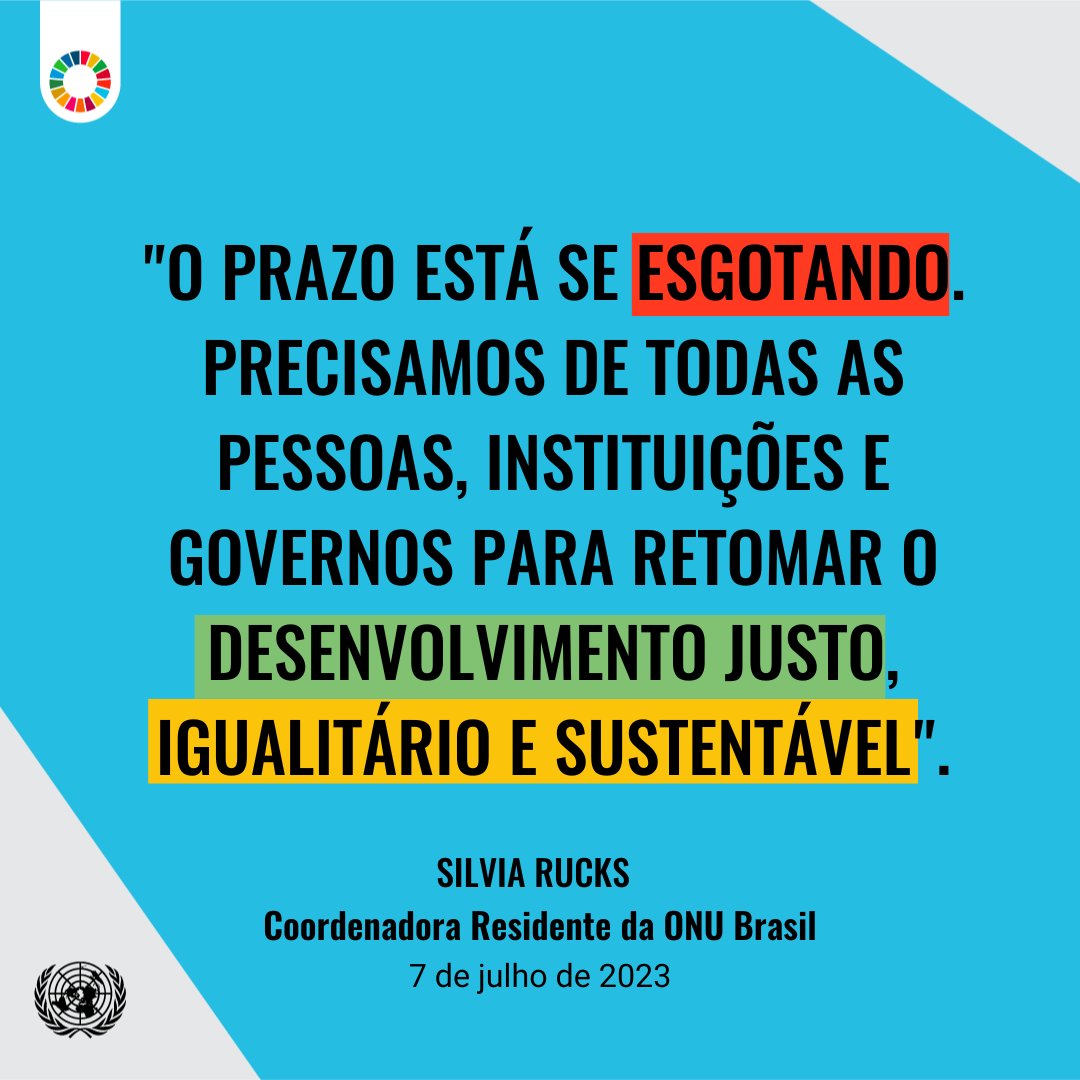 A meio caminho para 2030, a promessa dos #ObjetivosGlobais está em perigo. 

Pela primeira vez em décadas, o progresso rumo ao desenvolvimento estagnou sob o peso combinado das crises econômica e climática, conflitos e #COVID19. 

📌 bit.ly/ONU_CampanhaODS #AjaAgora #Agenda2030