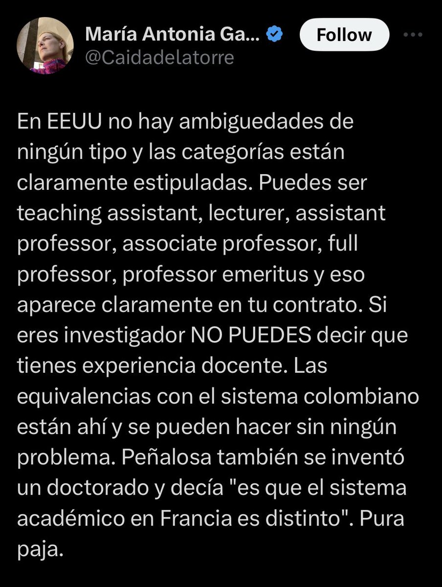 El contexto del trino porque me bloquearon 🤷🏻‍♀️. Sí creo que el sistema de explotación y precarización laboral en la academia se sostiene porque quienes logran lo defienden y esperan que otros pasen por la misma explotación como si fuera un derecho de entrada.