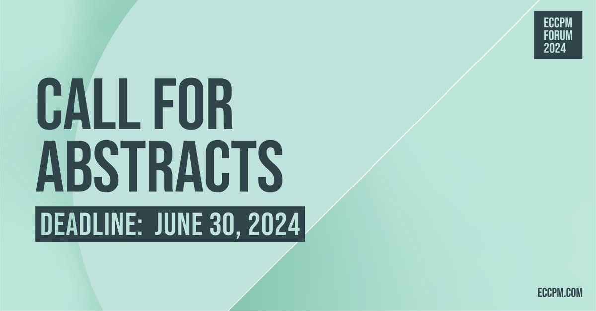 📢 Abstract submissions for the ECCPM forum 2024 are now open! Visit eccpm.com/forum24/ for more information. #ECCPMWorkshop #PharmaceuticalManufacturing #ContinuousManufacturing #Pharma #Graz