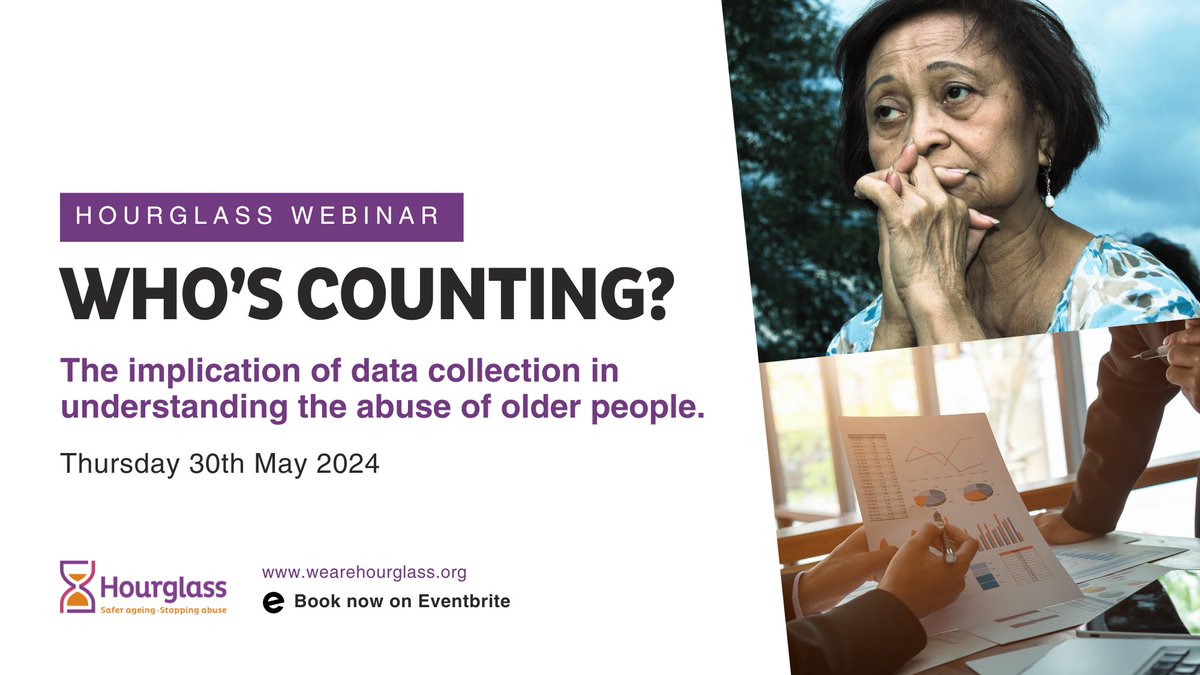 On the 30th May, we'll be speaking to a panel of experts on the importance of data collection in addressing the abuse of older people. You can book your place for free here: eventbrite.com/e/whos-countin…