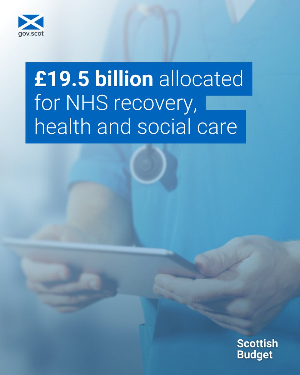 This financial year we are supporting Scotland’s health and social care services by providing over £19.5 billion funding. Frontline funding in this area has more than doubled in cash terms since 2006-7. Find out more at gov.scot/budget-twsgs