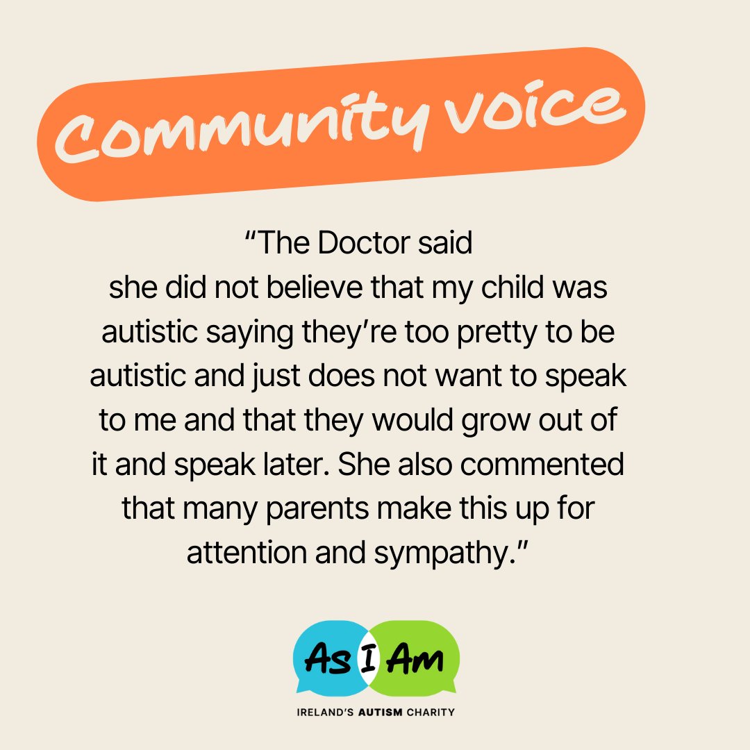 Day 5 of #WAM. 71% surveyed said they don’t believe the healthcare system is inclusive for Autistic people. One said “The Doctor did not believe my child was autistic saying they’re too pretty and just does not want to speak to me - they would grow out of it and speak later...'