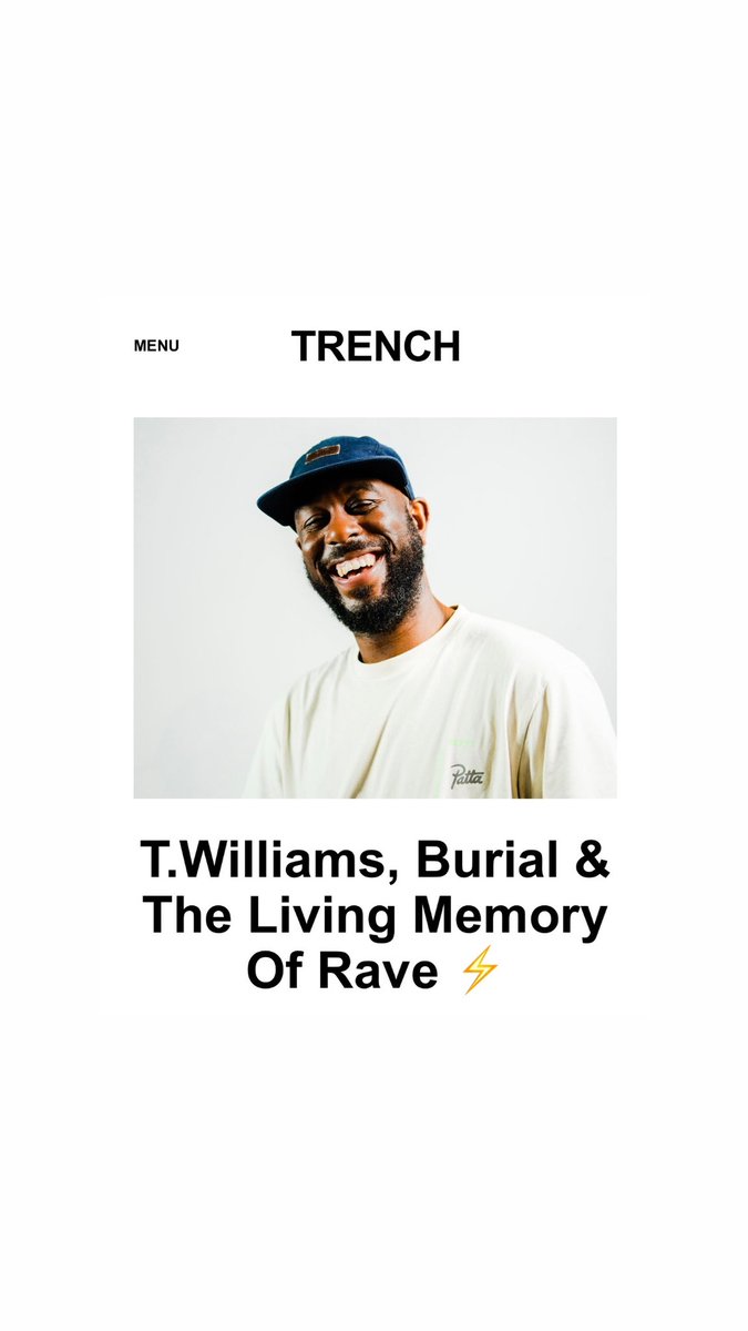 Big love to T R E N C H @trenchmag for the kind words on my album Raves Of Future Past!!! 🎯 trenchtrenchtrench.com/features/t-wil…