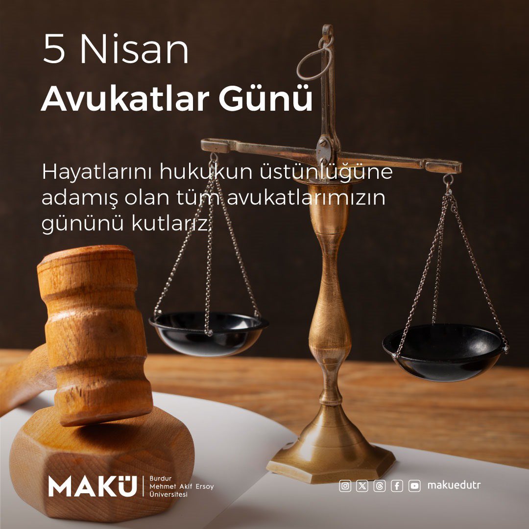 Avukatlar günü kutlu olsun! ⚖️ #AvukatlarGünü