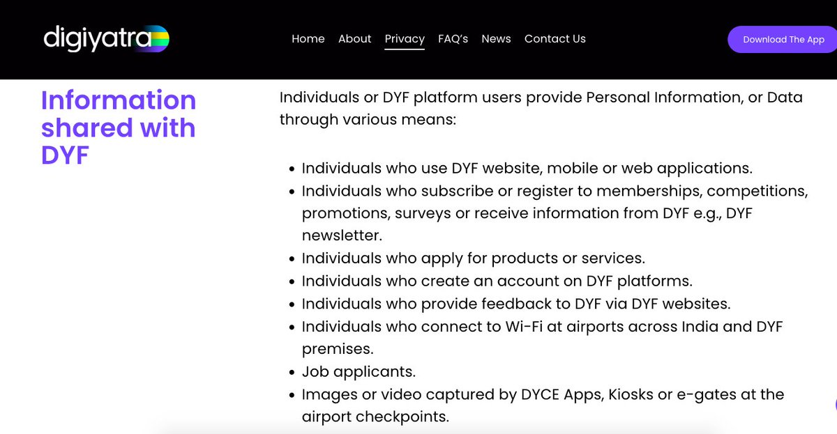 Digi Yatra Foundation is collecting your data when you connect to Wi-Fi at all airports. digiyatrafoundation.com/privacy-policy/