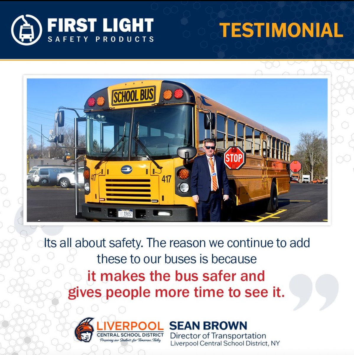Liverpool Transportation recognized for Safety in National Magazine Article School Transportation News for April #LiverpoolLeads