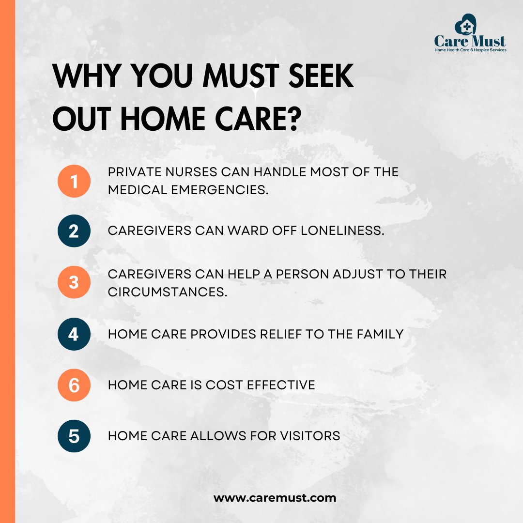 Seniors prefer receiving care in the comfort of their own homes. When they feel comfortable, treatments and care can be administered more effectively. 

#HomeCare #CompassionateSupport #QualityOfLife #homehealthcareagency #elderlycareathome #homecareservices