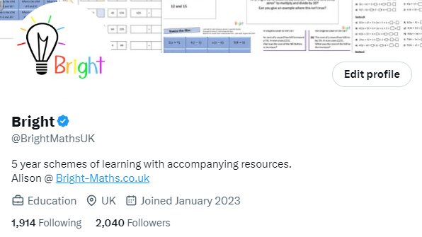 🧑‍🤝‍🧑Thank you for all your support - we've now surpassed 2000 followers!🧑‍🤝‍🧑 Everyone who likes, shares and subscribes helps to grow the site and make a difference to other maths teachers and students. Thanks all 🥰