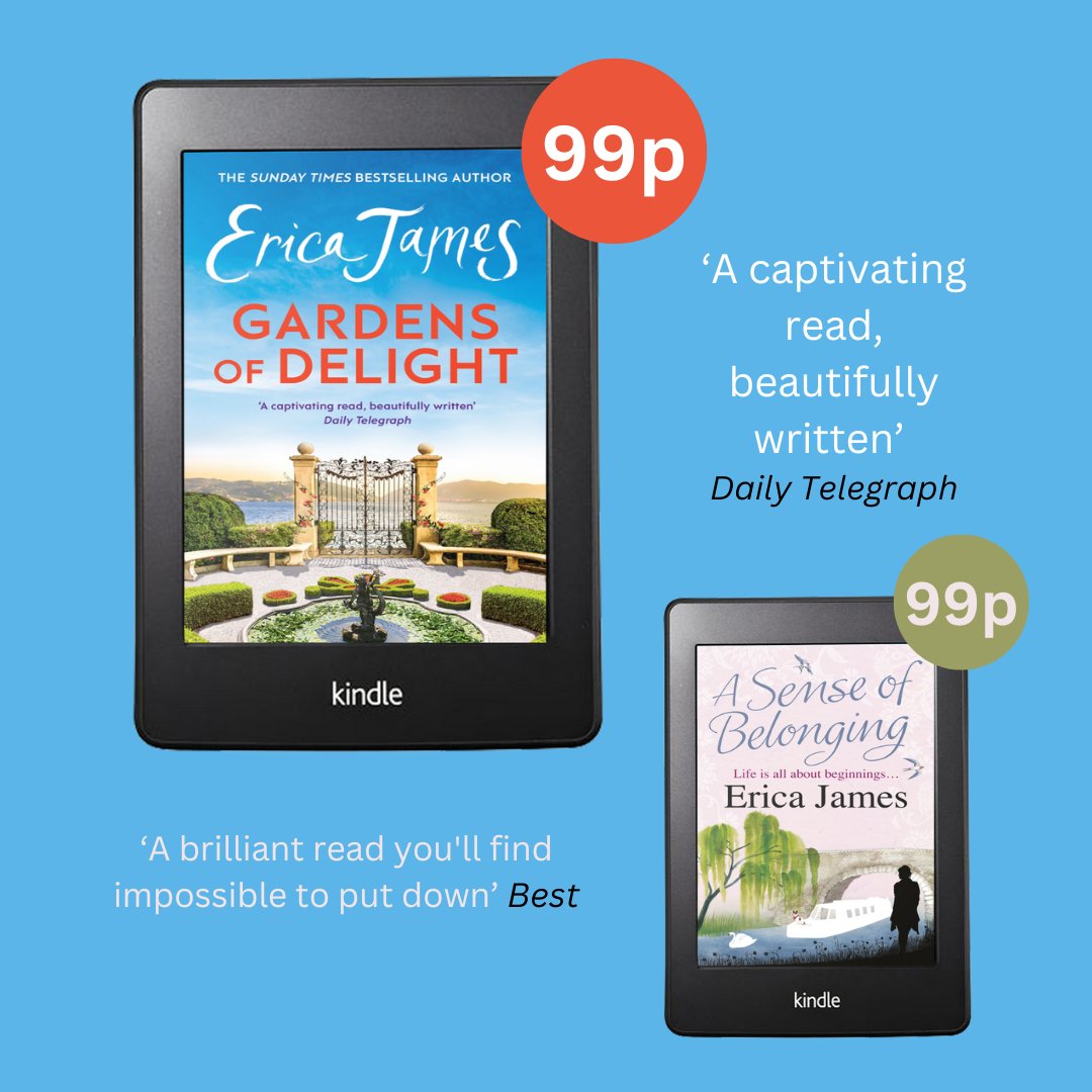 How about this for a special opportunity? Two of SUNDAY TIMES bestselling author @TheEricaJames novels are currently just 99p each! 💚💛 Discover double the reading delight here: ebook: brnw.ch/21wIxBE ebook: brnw.ch/21wIxBF @OrionBooks