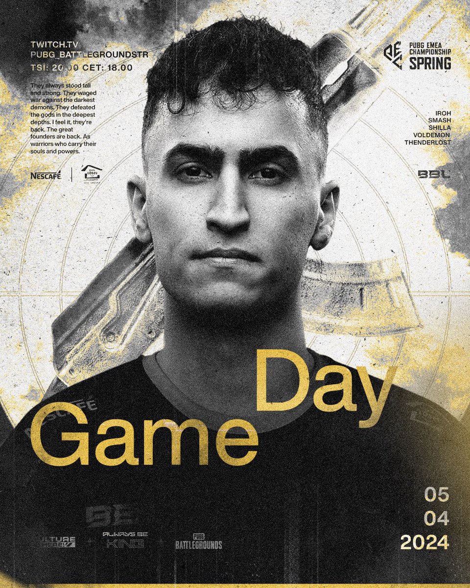 Mücadeleye Devam! 👊

PEC: Spring'te yolumuza Grand Finals aşamasından devam ediyoruz.

🕗 20.00 TSİ
📺 twitch.tv/pubg_battlegro…

#FORZABBL