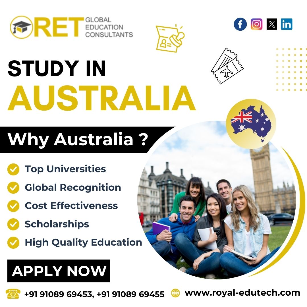 Thinking of studying in Australia? Let RET Education Consultancy be your guide! We'll take care of all the details so you can focus on your studies and enjoying your time abroad. #RETConsultants #RET #StudyAbroad #DreamDestination #GlobalEducation #KnowledgeIsPower #Explore