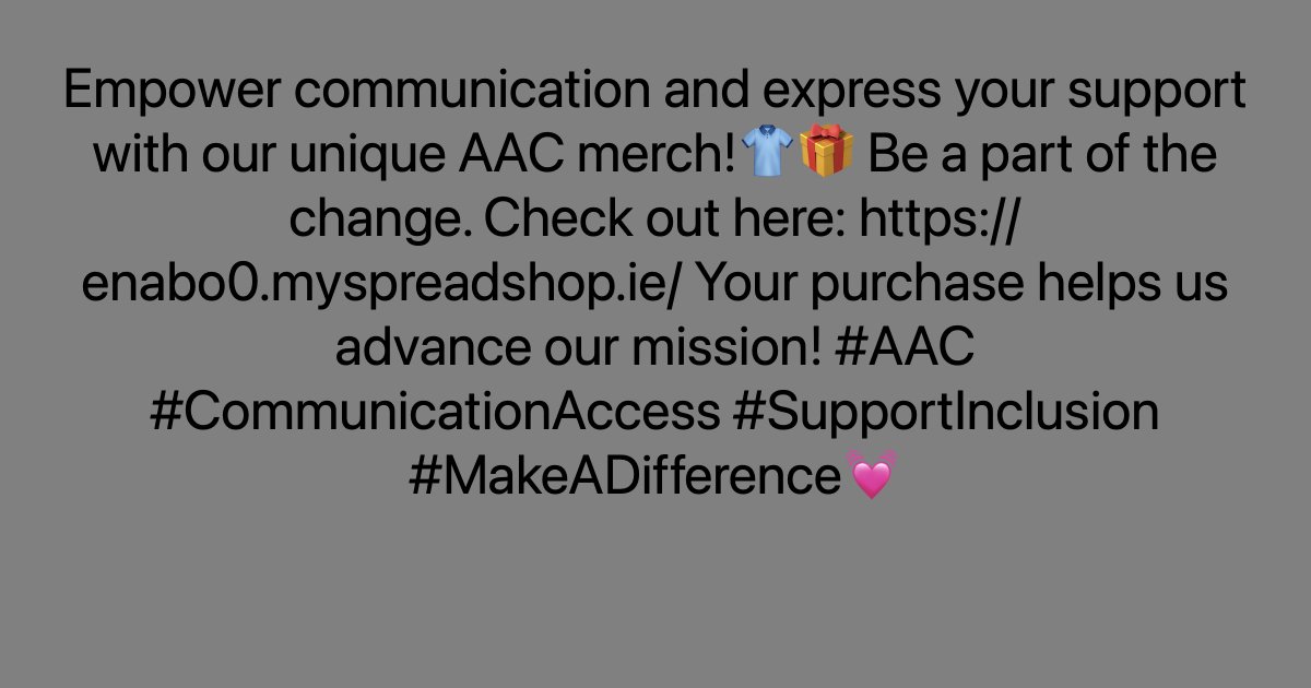 Empower communication and express your support with our unique AAC merch!👕🎁 Be a part of the change. Check out here: ayr.app/l/J7iE/ Your purchase helps us advance our mission! #AAC #CommunicationAccess #SupportInclusion #MakeADifference💓