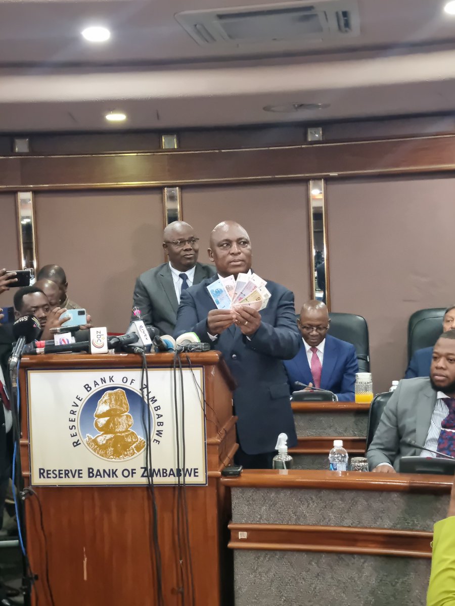 As is the norm, the new RBZ Governor could not escape an opportunity to have his signature on money. He has launched his own ZiG money which he says is backed by gold and USD reserves @schikanza