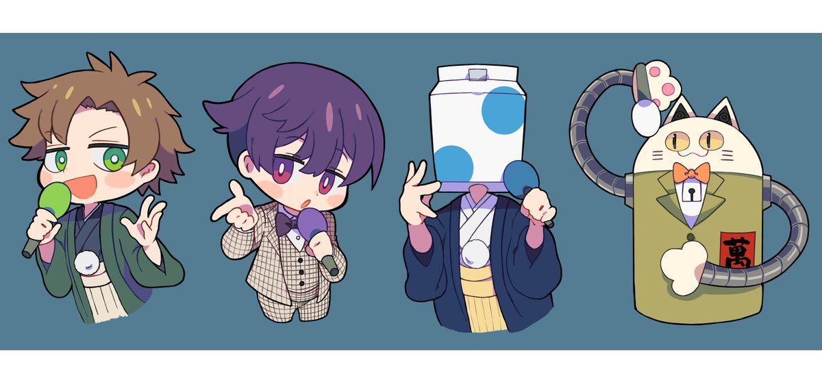 成人男性三人組 3周年 缶バッジ りする 成人男性三人組 3周年 缶バッジ