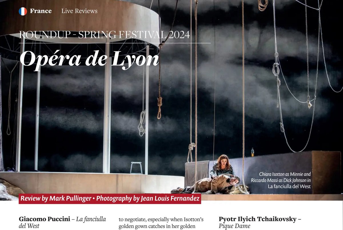 My reviews of new stagings of La fanciulla del West and Pique Dame at Opéra de Lyon appear in the new issue of @Operanow... out now gramophone.co.uk/opera-now/maga…
