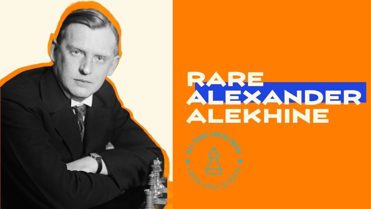 All_That_Chess's tweet image. Calling all chess aficionados! 🌟 Immerse yourself in the brilliance of Alexander Alekhine with @AllThatChessNow&apos;s captivating video. 🏆♟️ Click the link buff.ly/3N61Myn to witness the grandeur of living chess! 🎬👑 #Chess #AllThatChessNow #AlexanderAlekhine #ChessLegend