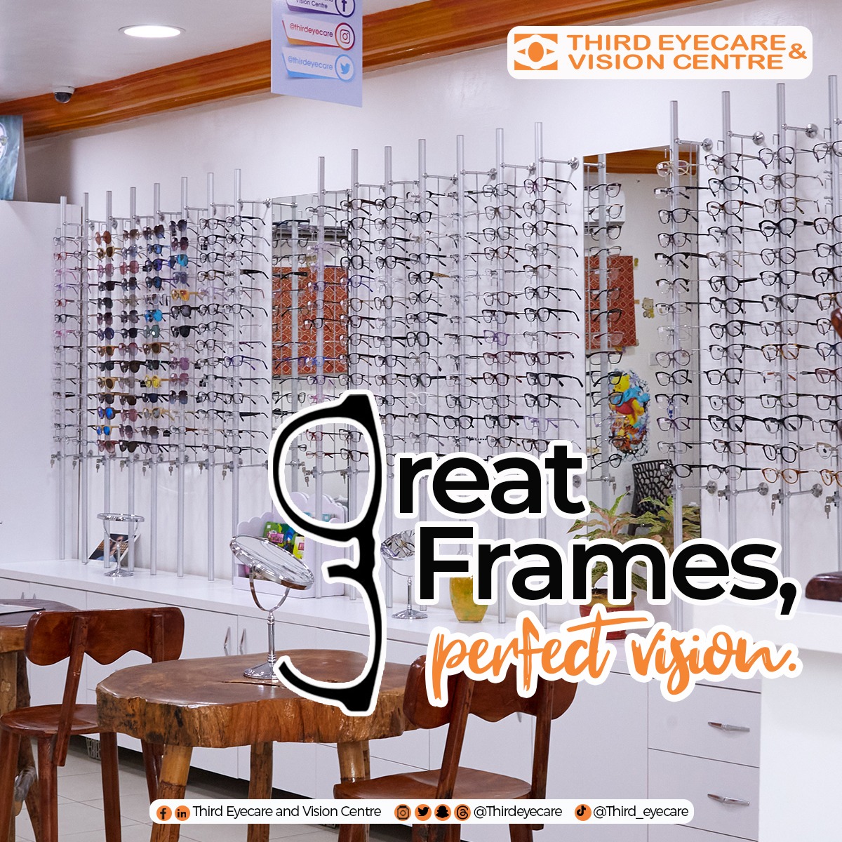 Get yourself great frames to enhance perfect vision at Third Eyecare and Vision Centre!!!!! #thirdyecareandvisioncentre #besteyeclinicinghana #eyewear #explore #fyp #frames #april2024