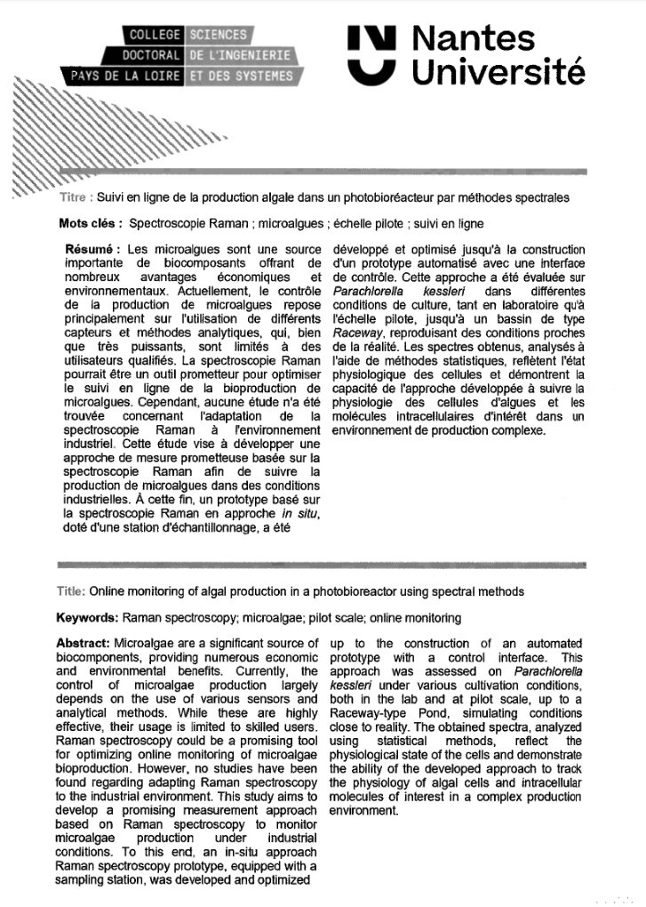 Mme Wiviane Wieser soutiendra sa thèse de doctorat le vendredi 05 avril 2024 de 14:00 à 17:00, <a href="/LaboGEPEA/">GEPEA</a>, IUT de La Roche-sur-Yon, Amphi A, La-Roche-Sur-Yon.
Visioconférence : univ-nantes-fr.zoom.us/j/83386323441
cc/ <a href="/GThouand/">Gerald Thouand</a>