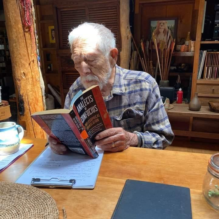 My wife is gone, my girl is gone,
my books are loaned, my clothes
are worn, I gave away a car; and
all that happened years ago.
Mind &amp; matter, love &amp; space
are frail as foam on beer.

—Gary Snyder